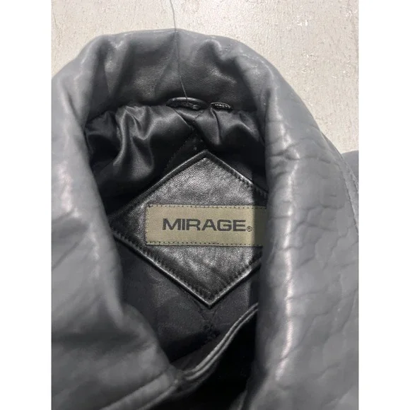 Vintage Mirage Geniune Leather Bomber Jacket Men's Black Made in Korea - Medium - Picture 2 of 13